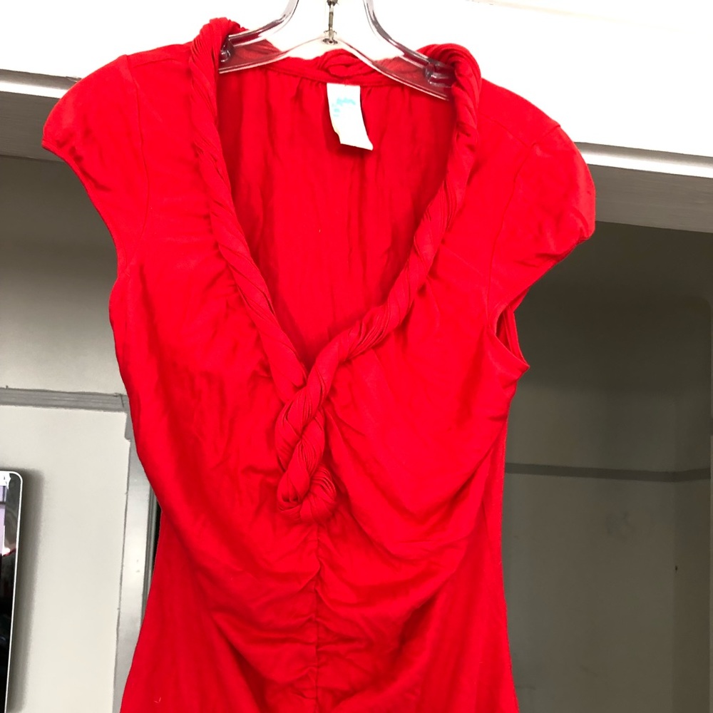 Anthropologie red tee, super cute